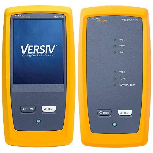 Fluke Networks DSX2-5000 CableAnalyzer Copper Cable Certifier for Category 5, 5e, 6, & 6A Twisted-Pair Cabling, 1 GHz Range, Touchscreen, LinkWare Reporting, includes Permanent Link & Channel Adapters