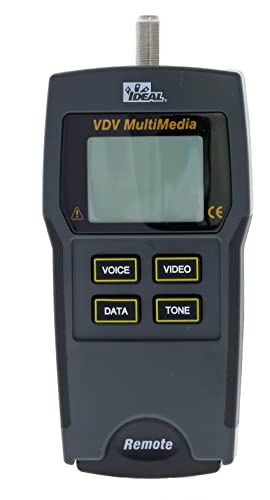 IDEAL Industries, Inc. 33-856 VDV Multimedia Voice/Data/Video Wiremap Tester, Electrical Tester for CAT3/5/5e/6/6A, RG-59/6/ 6 Quad Cables, 1 Tester
