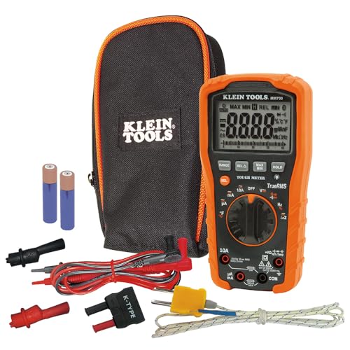 Klein Tools MM700 Multimeter, Electrical Tester is Auto Ranging, for AC/DC, LOZ, Temp, Capacitance, Resistance, Frequency, and More, 1000V